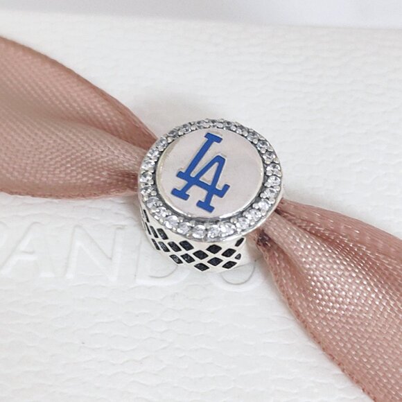 Pandora Los Angeles Dodgers Baseball Team Logo Bead Charm S925 Silver - Picture 7 of 8